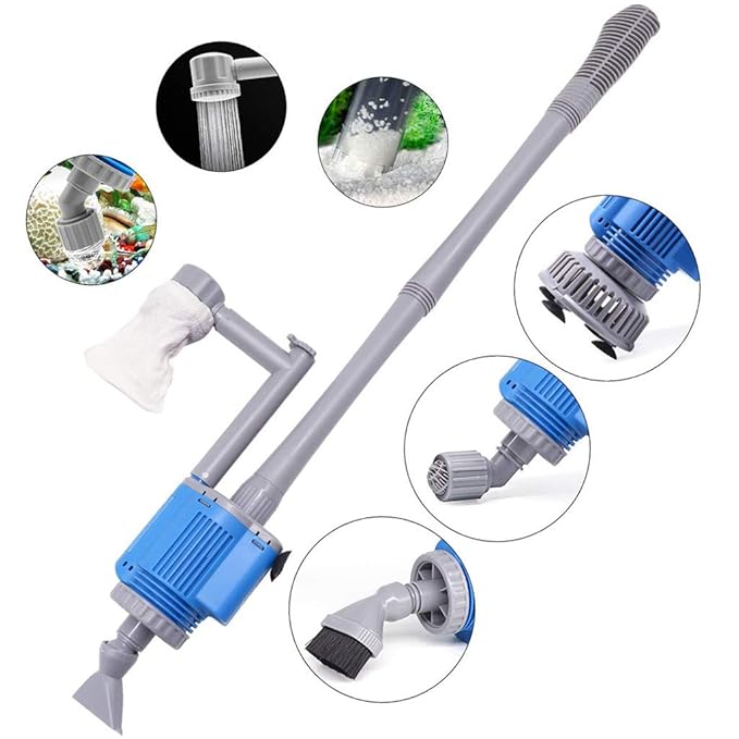 boxtech Upgraded Electric Gravel Cleaner, Flxible Syphon Fish Tank