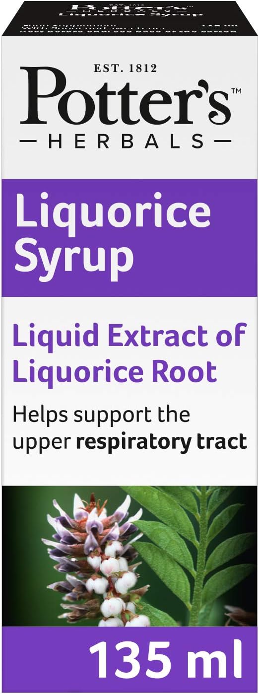 Potter's Herbals Liquorice Syrup 135 ml bottle Contains Liquorice