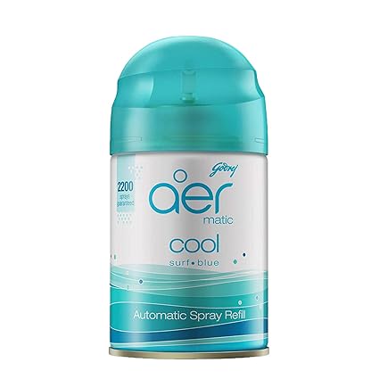 Godrej aer matic, Automatic Air Freshener Refill Pack - Cool Surf Blue (225 ml)