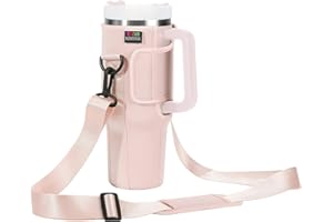 Nuovoware Water Bottle Carrier Bag Fits Stanley 40 Oz Tumbler With Handle, Water Bottle Bag With Adjustable Shoulder Strap, Neoprene Water Bottle Holder For Stanley Water Bottle Accessories