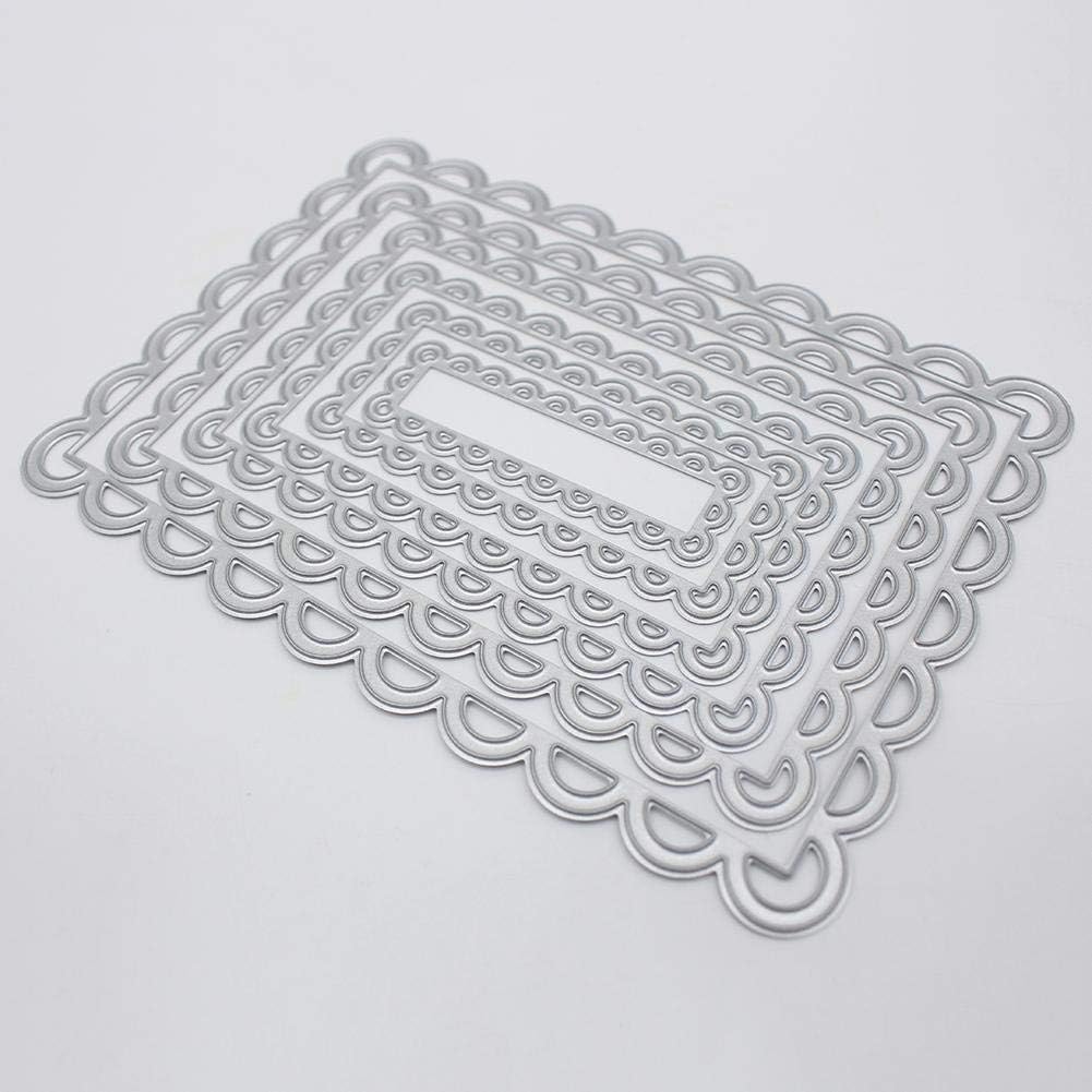 Die Cuts Nelnissa 6 pcs rectangle Dentelle Cadre en métal de coupe Dies Pochoirs DIY Scrapbook