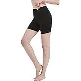 Women’s Mid Rise Cotton Spandex Biker Shorts – 7" Inseam, Stretch Workout & Yoga Shorts, Plus Sizes S–5XL, Made in USA