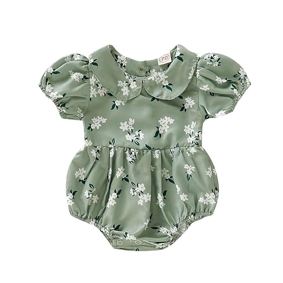 baby girl green romper