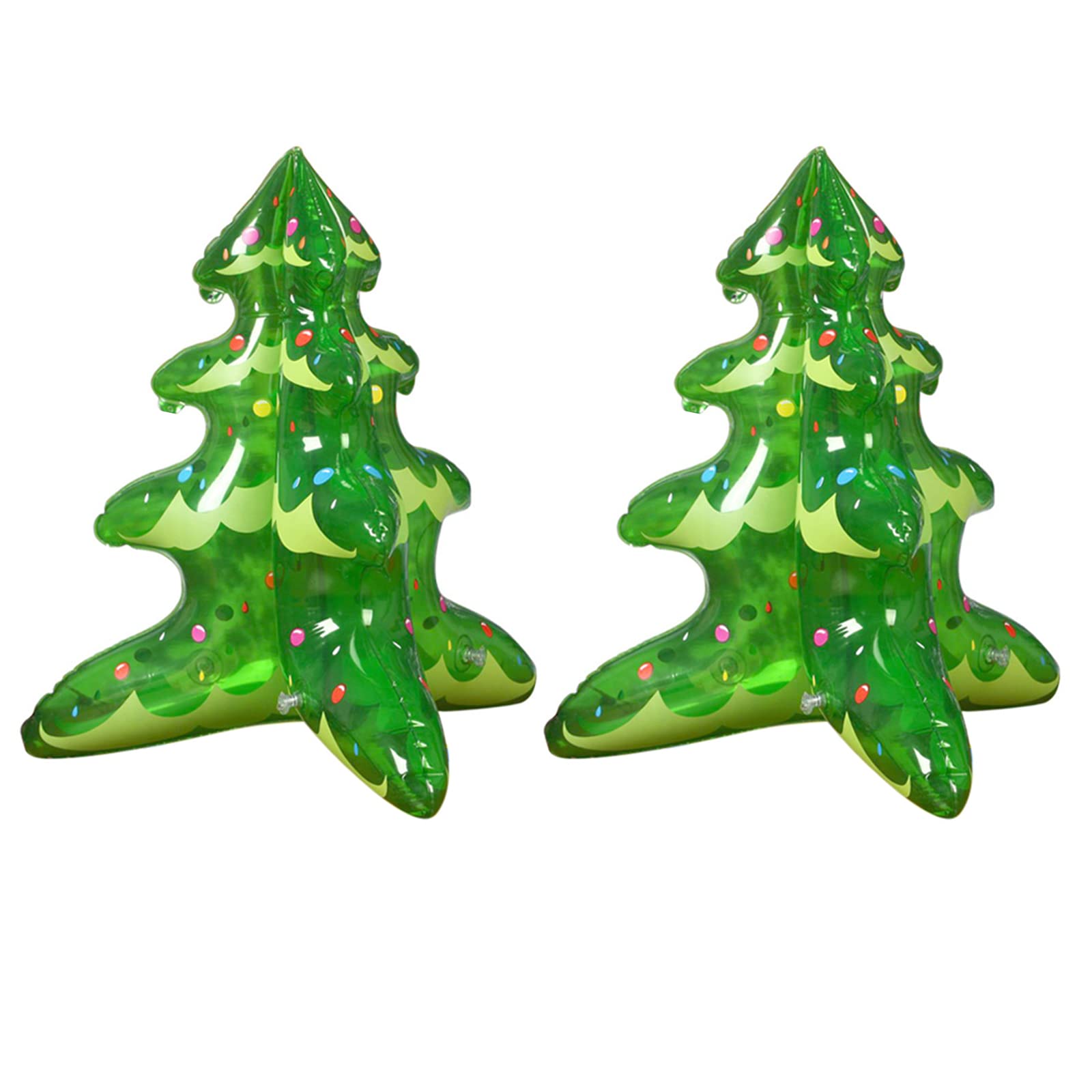 YQYAZL 2PCS Christmas Inflatables Tree Decorations, Inflatable Xmas Tree Blow Up Decoration for Indoor/Outdoor Use