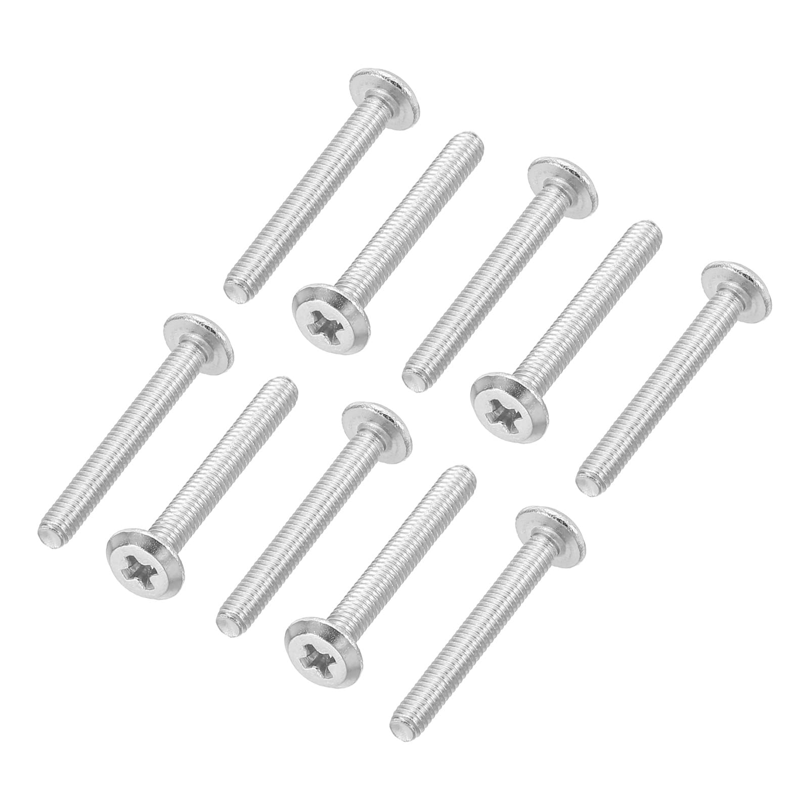 PATIKIL Round Head Phillips Screws, 120 Pack M2.5-0.45 x 20mm 304 Stainless Steel 18-8 Full Thread, Machine Screw Furniture Screw Connector Bolts