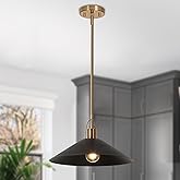 KSANA Pendant Lights Kitchen Island, 13.8-Inch Gold and Black Pendant Light Fixtures, Modern Large Kitchen Pendant Lighting O
