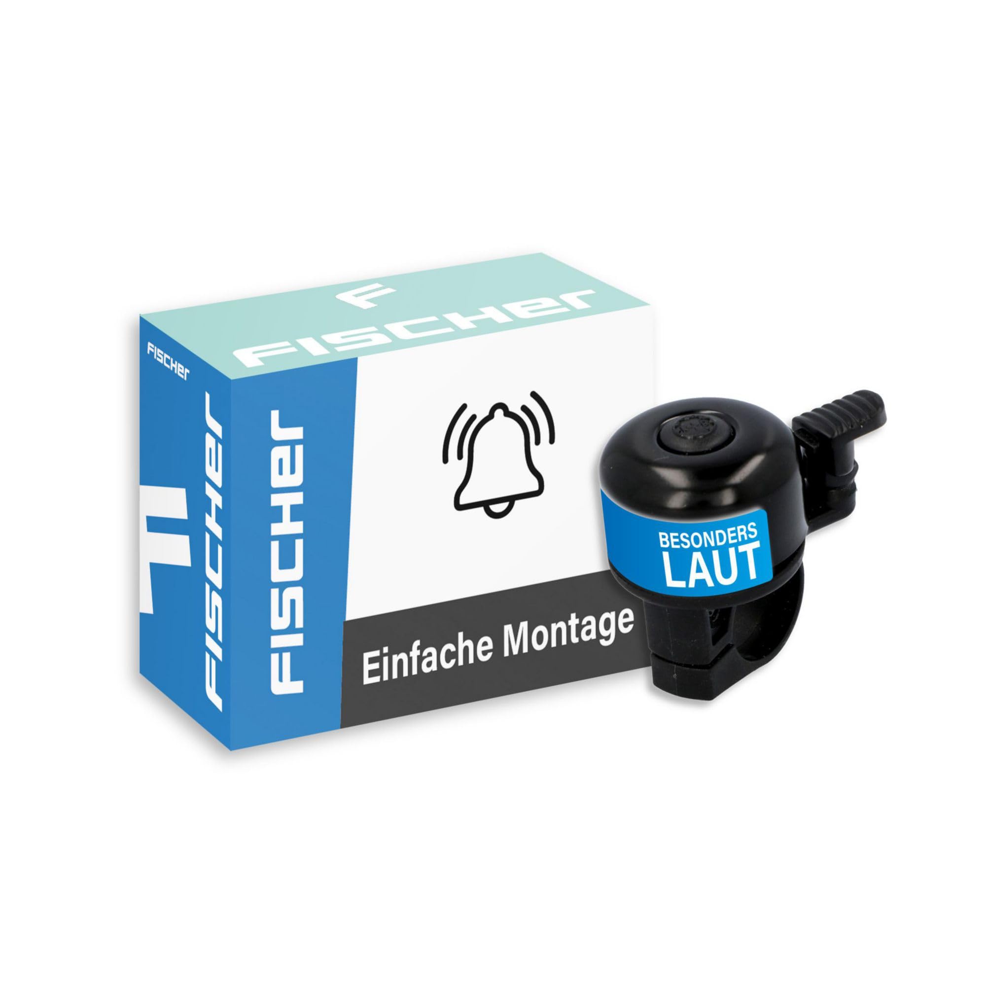 FISCHER Mini Bicycle Bell, Black, One Size (Package may vary)