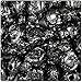 BEADTIN Jet Black Sparkle 25mm Cat Pony Beads (24pc)