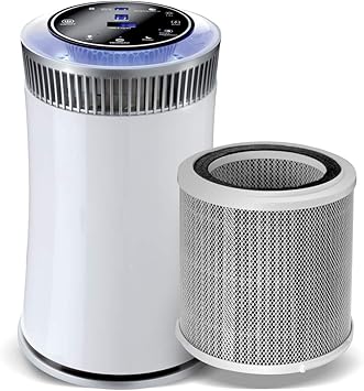 Gridinlux Hocheffizienter Luftreiniger 4 Filtersysteme Aktivkohle Hepa Filter Uv Luftqualitatsindikator Sauber Und Rein Automatisch Programmierbar Haustiere Und Allergien Amazon De Baumarkt