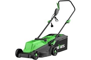 SOYUS Electric Lawn Mower Corded, 13 Inch 11-Amp Lawn Mowers with 8 Gallon Collection Bag, 3-Position Cutting Height Adjustment for Yard and Farm