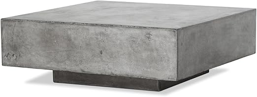 Couchtisch Quadratisch In Beton Mobel Wohnzimmer Innen Aussen Style Moderne Zeitgenossische Amazon De Kuche Haushalt