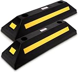 Pyle Car Wheel Chock Set of 2 Heavy Duty Rubber Vehicle Stopper 15000 kg