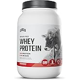 Levels Grass Fed Whey Protein Powder, No Artificials, 24G of Protein, Strawberry, 2LB
