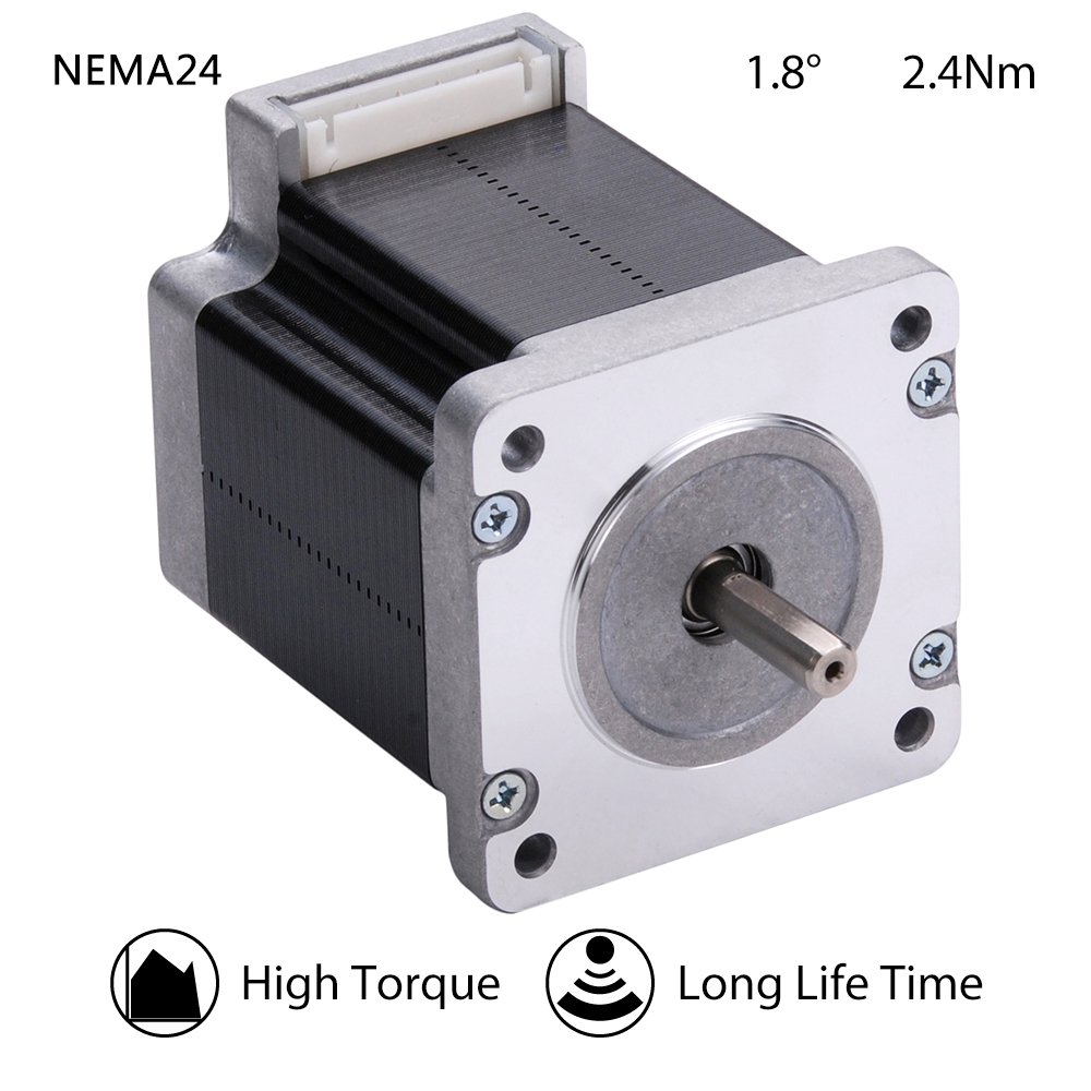 MOONS' High Torque NEMA24 Stepper Motor 2.4Nm 1.5A 2Phase 1.8degree