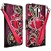 LG G Stylo Case, LG Stylo LS770 Case LG G4 Note Case by iViva For Luxury Magnetic ID Folio Wallet Case + LG G Stylo LCD Clear Screen Protector (Black Red Heart Shape)