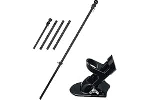 6FT Flag Pole Kit for House,304 Stainless Steel Flagpole with Rotating Rings，Use for Backyard Garden Yard Truck Decoration (F