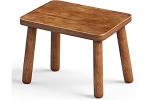 QIANBAIYI Wooden Step Stool 9.3 inch, Non-Slip One Step Stool for Adults, 450 LBS Heavy Duty Capacity, Easy Assembly Nightsta