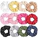 Whaline 12 Colors Hair Scrunchies Knit Elastic Hair Bobbles Hair Scrunchy Soft Ponytail Holder Hair Bands for Adults