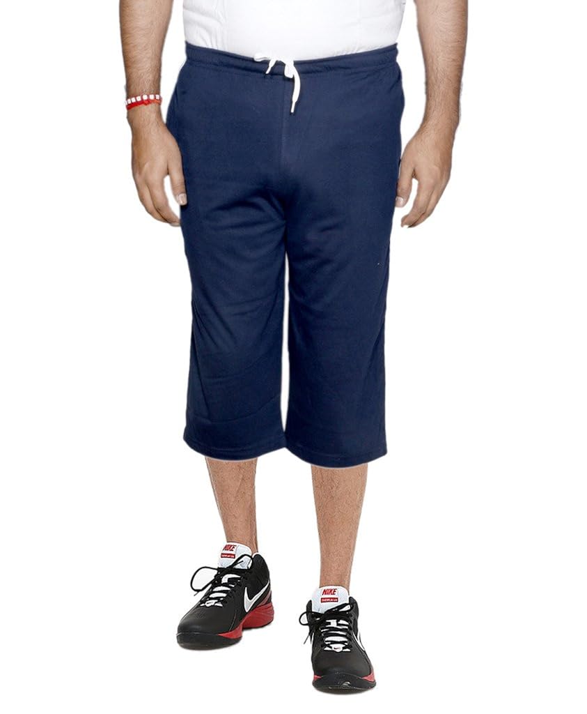 indiweaves men's capri (blue)