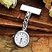 Top Plaza Nurse Fob Clip On Hanging Brooch Pocket Quartz Watch with Chain-White