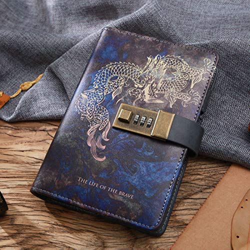Diary With Lock A6 Small Locking Diary Locking Journal for Adults PU
