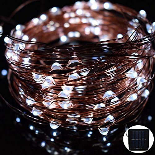Bao Starry Solar Powered String Lights LED, 100 LED 33Feet for Outdoor, Gardens, Homes, Dancing, Christmas Party (White)