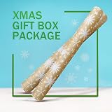 ADQUATOR Kraft White Snowflake Wrapping Paper Roll 15m x 43cm ECO view 3