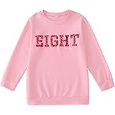 IZYJOY Birthday Girl Sweatshirt 2nd 3rd 4th 5th 6th 7th 8th 9th Birthday Shirt Kid Toddler 2-9Y B-Day Party Pullover Fall Top