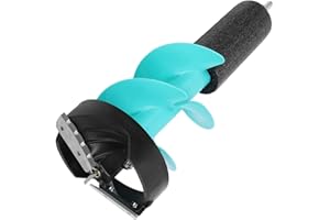 YUNSEITY Auger, Diameter Ice Fishing Auger Incisive Blades, 17.7Inch Length Electric Nylon Ice Augers with Positioning Drill, for Fishing Emergency Winter Supplies