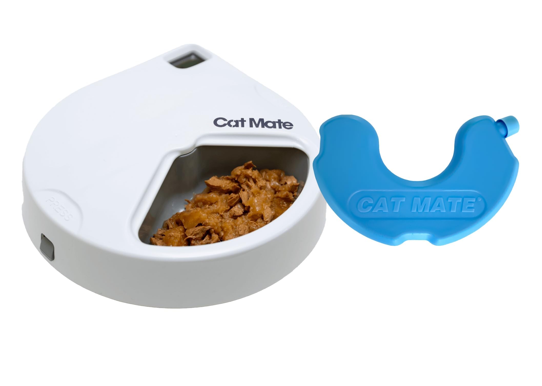 Cat Mate C300 Automatic 3 Meal Pet Feeder with Digital Timer (366) - For Cats or Small Dogs, For Wet and Dry Pet Food, Meals up to 330 g Each, White