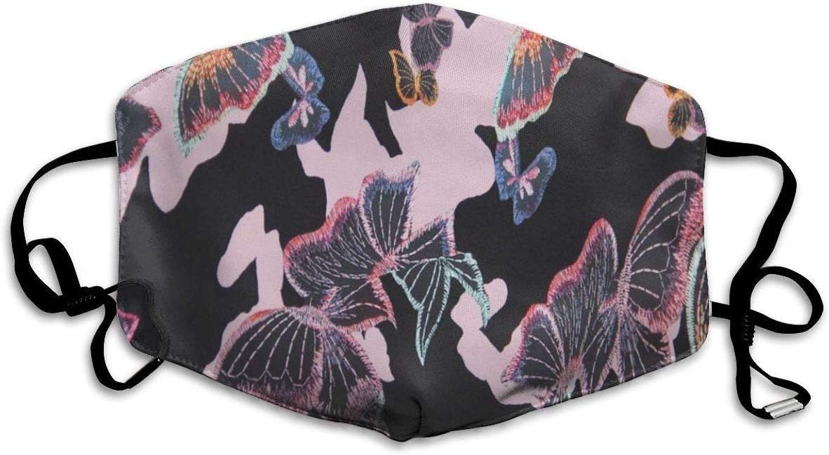 air kong Funny & Fashion Dust Mouth Mask, Smooth and Washable Face Mouth Masks Printed Butterfly, Reusable Half Face Sun Masks Mouth Cover