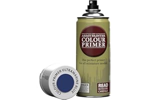 The Army Painter Colour Primer Ultramarine Blue, 400 mL Acrylic Spray Primer, Spray Paint Basecoat for Miniature Priming, Tabletop Roleplaying, Boardgames, and Wargames Miniature Modelling