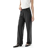 JOYCATCH Women's Work Dress Pants Straight Leg Stretch Business Pants Pull On with Pockets