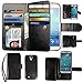 Samsung Galaxy S4 Case, xhorizon TM Premium Leather Folio Case [Wallet Function] [Magnetic Detachable] Fashion Wristlet Lanyard Hand Strap Purse Soft Flip Book Style Multiple Card Slots Cash Compartment Pocket with Magnetic Closure Case Cover Skin ZA5 for Samsung Galaxy S4 (I9500) - Black