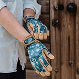 Kent & Stowe Comfort Gardening Gloves Flutter Bugs Green Medium Pruning Weeding view 2
