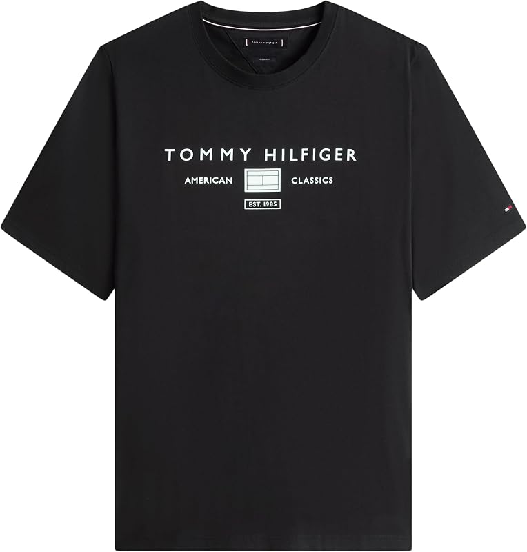 Uomo T-Shirt Maniche Corte Brand Love Mono Stack in Cotone, Nero (Black), XXL — foto 6 di 6