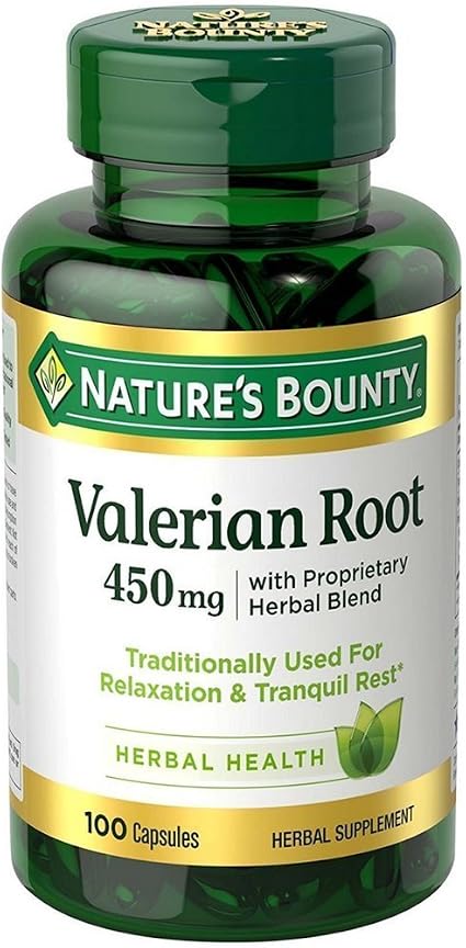Nature's bounty valerian root 450mg Herbal supplement capsules - 100 ct (074312333903)