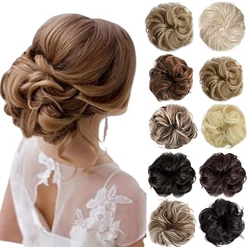 Amazon Com Felendy Messy Hair Bun Extensions Donut Chignons