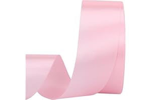 Nsilu Ribbon for Gift Wrapping 50 Yards Perfect Wedding Party Wreath Sewing DIY Hair Accessories Decoration Floral Hair Balloons Other Projects (Light Pink, 1-1/2 inch)