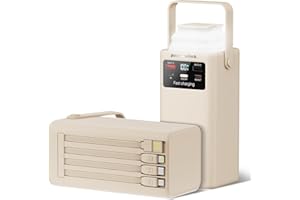 PANGOOTEK Portable Power Station 99Wh 27000mAh Portable Charger Power Bank with Camping Light 22.5W Fast Charging QC 3.0 PD Built in Cables Outdoor Generator for Hiking Fishing Travel