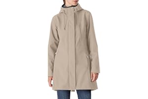 Outdoor Ventures Women's Lightweight Waterproof Fleece Lined Hooded Softshell Rain Jacket, Warm Windbreaker Long Coat