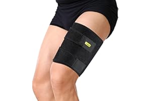 Thigh Brace Support, Adjustable Thigh Compression Sleeve Straps Thigh Sleeve for Hamstring Pain Femoralis Strain Femoralis Cr