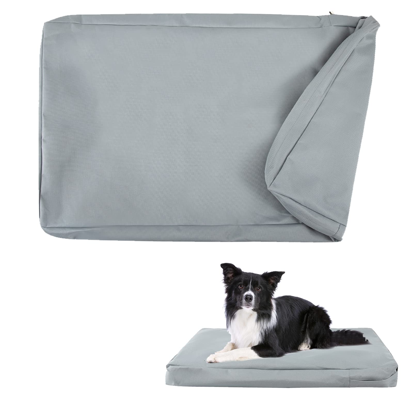 Nogsay Dog Bed Cover,Waterproof Dog Crate Mattress Cover,Removable & Washable Bed Covers for Dogs,Zippered Dog Crate Bed Cover,Pets Cat Mat Cushion Beds Protector Cover (Dog Bed Covers Only)