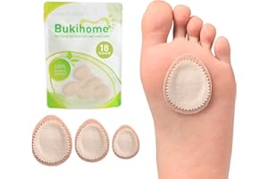 Bukihome Extra Thick Callus Remover,Felt Callus Pads,Protect Calluses from Rubbing on Shoes，Reduce Foot and Heel Pain，Self-Stick Pedi Cushions，Pack of 18,Multi-Size