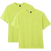 Gildan Mens DryBlend Workwear T-Shirts with Pocket, 2-Pack
