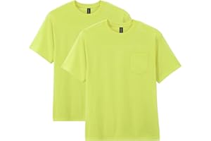 Gildan Mens DryBlend Workwear T-Shirts with Pocket, 2-Pack