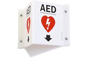 SmartSign "AED" Projecting Sign | 5" x 6" Acrylic