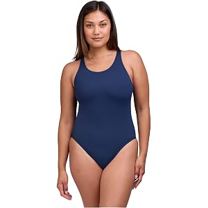 JOLYN Jewel Fixed Back Women's Athletic One Piece Full Coverage Swimsuit