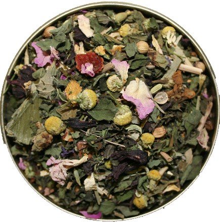 teeverliebt - Basischer Kräutertee Bio 90 g I loser Tee mit 49 erlesenen Bio-Kräutern I Basischer Wohlfühl-Tee mit… – Bild 3