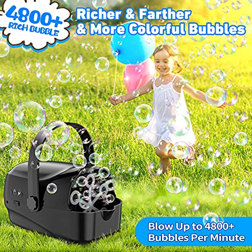 Bubble Machine, Automatic Bubble Blower for Kids Outdoor, Portable